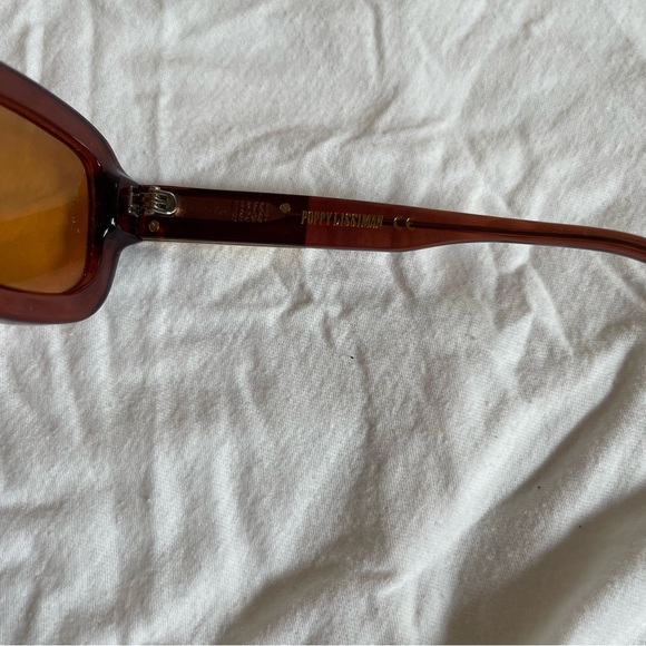 Poppy Lissiman Raphael Burgundy Red Sunglasses Yellow Tinted - Picture 8 of 9
